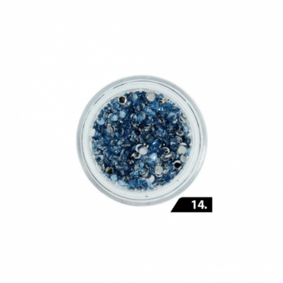 blauwe strass steentjes 14 - 2MM